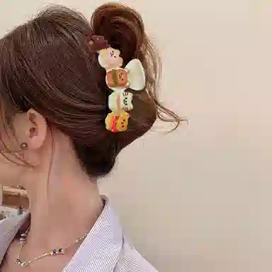 简应舒 卡通饼干造型可爱时尚 树脂 发夹 男女同款情侣款