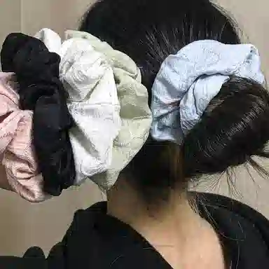 简应舒 纯色小清新 布艺 发圈 男女同款情侣款