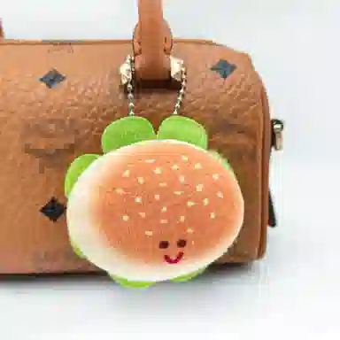 简应舒 萌趣物语随身汉堡 布艺 挂件 男女同款情侣款