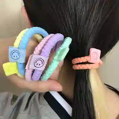 简应舒 加粗款百搭 棉麻 发圈 男女同款情侣款