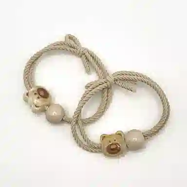 简应舒 小熊串珠 树脂 发圈 男女同款情侣款