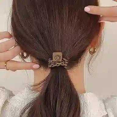 简应舒 简约耐用笑脸 橡筋 发圈 男女同款情侣款