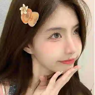 简应舒 卡皮巴拉水豚风扇 亚克力 发夹 男女同款情侣款