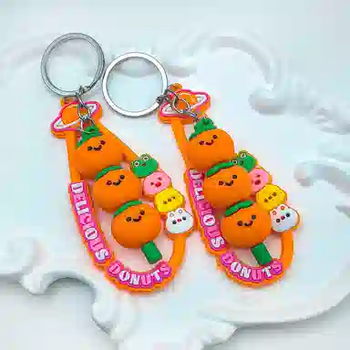 简应舒 创意可爱卡通柿柿如意书包 塑料 挂件 男女同款情侣款