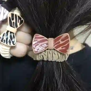 简应舒 斑马条纹时尚 亚克力 发圈 男女同款情侣款