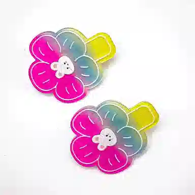 简应舒 甜筒冰激凌发光 亚克力 发夹 男女同款情侣款