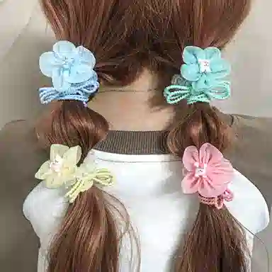 简应舒 可爱卡通 网纱 发圈 男女同款情侣款