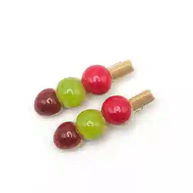 简应舒 关东煮烧烤 树脂 发夹 男女同款情侣款