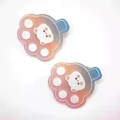 简应舒 甜筒冰激凌发光 亚克力 发夹 男女同款情侣款