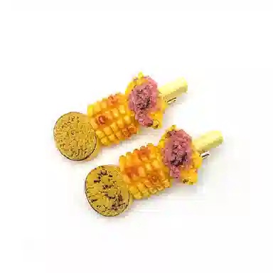 简应舒 关东煮烧烤 树脂 发夹 男女同款情侣款