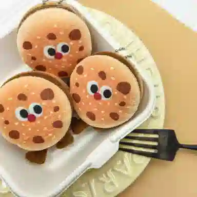 简应舒 萌趣物语随身曲奇饼可爱车链包创意 布艺 挂件 男女同款情侣款