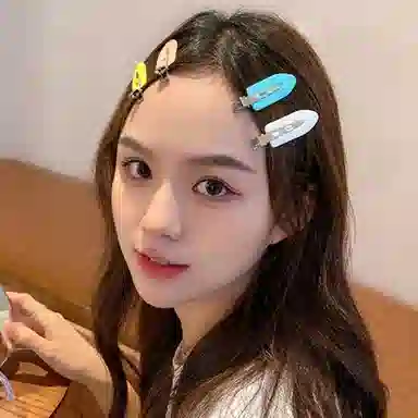 简应舒 彩色一字 树脂 发夹 男女同款情侣款