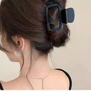 简应舒 简约百搭方形 亚克力 发夹 男女同款情侣款