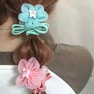 简应舒 可爱卡通 网纱 发圈 男女同款情侣款