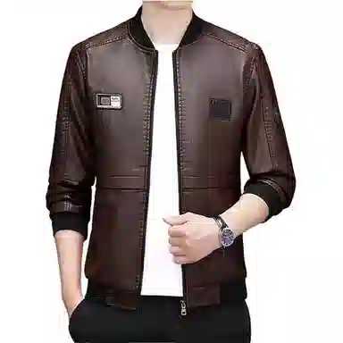 大白鲨 流行时尚百搭皮衣 男款