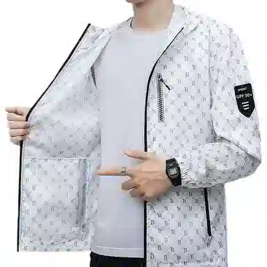 大白鲨 潮流薄款户外运动透气防晒服 男款