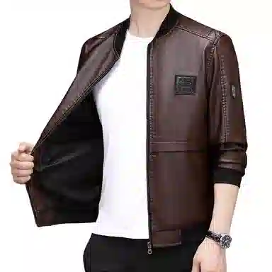 大白鲨 流行时尚百搭皮衣 男款