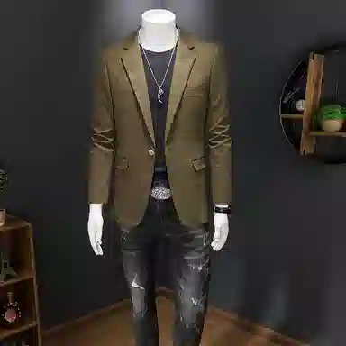 大白鲨 休闲西服修身正装西装 男款