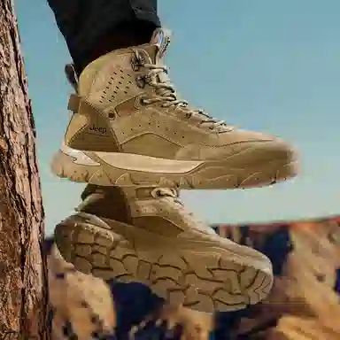 Jeep High-Top Hiking Shoes Khaki