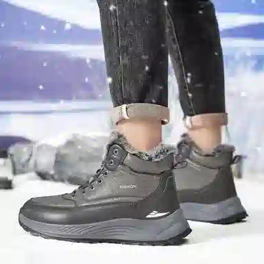 酷丁 耐磨防滑保暖防水 加绒舒适百搭 短筒 雪地靴 男款