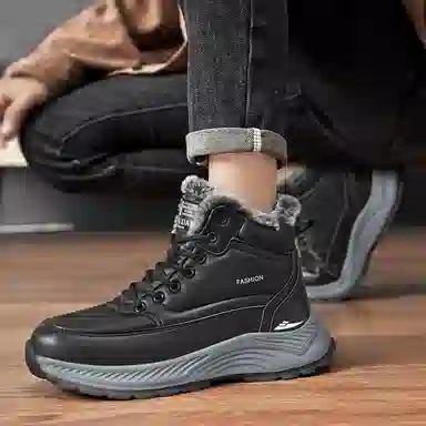 酷丁 耐磨防滑保暖防水 加绒舒适百搭 短筒 雪地靴 男款