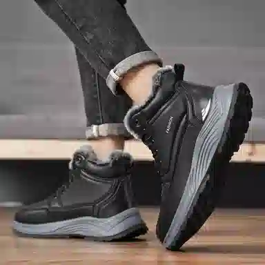 酷丁 耐磨防滑保暖防水 加绒舒适百搭 短筒 雪地靴 男款