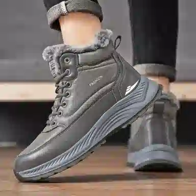 酷丁 耐磨防滑保暖防水 加绒舒适百搭 短筒 雪地靴 男款