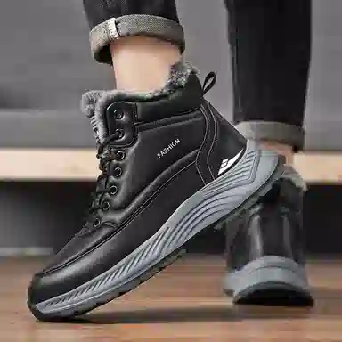 酷丁 耐磨防滑保暖防水 加绒舒适百搭 短筒 雪地靴 男款