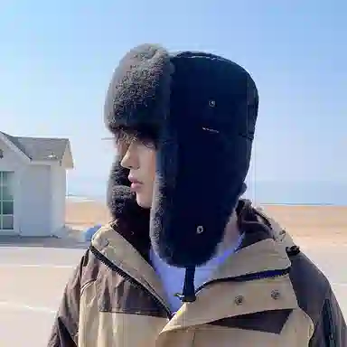 啄木鸟 大头围护耳冬季骑车防寒保暖 聚酯纤维 雷锋帽 男女同款情侣款