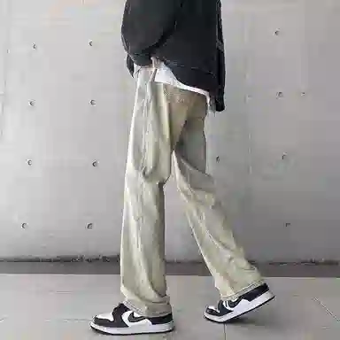 布客行 夏日复古废土风百搭显高显腿长工装感牛仔裤 男女同款