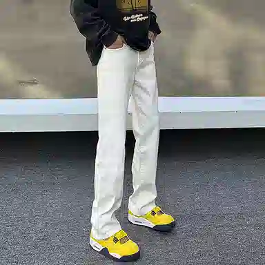 布客行 夏日复古废土风百搭显高显腿长工装感牛仔裤 男女同款