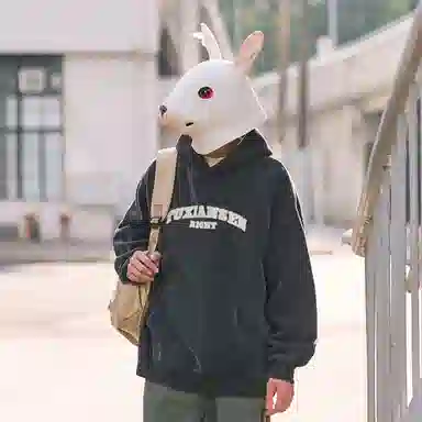 兔先森 美式高街字母印花连帽卫衣 男女同款