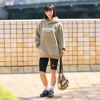 兔先森 美式高街字母印花连帽卫衣 男女同款