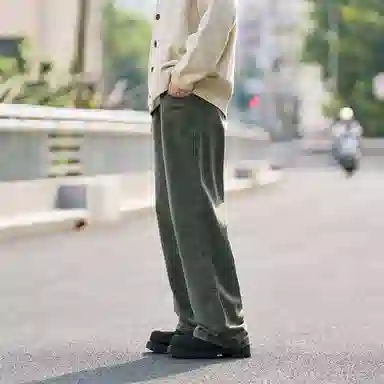 兔先森 美式复古重水洗做旧时尚潮牌直筒宽松休闲长裤牛仔裤 男女同款