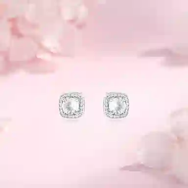 LUCA Square Blue Zircon Studs