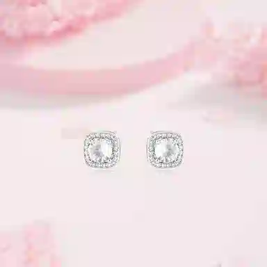 LUCA Square Blue Zircon Studs