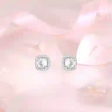 LUCA Square Blue Zircon Studs