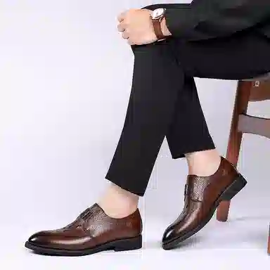 Yiminu Crocodile Brogue Oxford Black