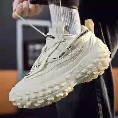 依米奴 牛皮 百搭 休闲 舒适 男款 低帮 潮流 户外  复古 时尚 增高 耐磨 简约 老爹鞋