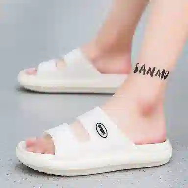 依米奴 户外沙滩 外穿 脚感舒适 时尚潮流 轻便透气 柔软耐折 室内居家 旅游度假 简约百搭 雅痞帅气 速干一脚蹬 防臭一字拖鞋 男款