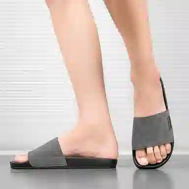 依米奴 高颜值 时尚潮流舒适 低调百搭 日常通勤一字拖鞋 男款