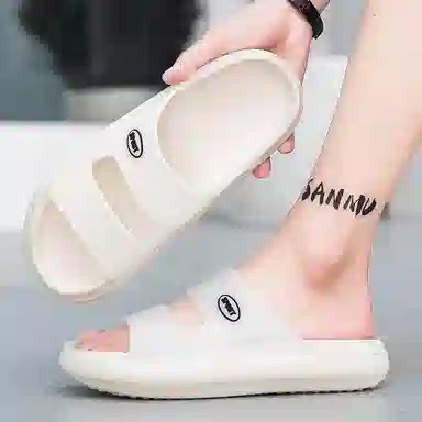 依米奴 户外沙滩 外穿 脚感舒适 时尚潮流 轻便透气 柔软耐折 室内居家 旅游度假 简约百搭 雅痞帅气 速干一脚蹬 防臭一字拖鞋 男款