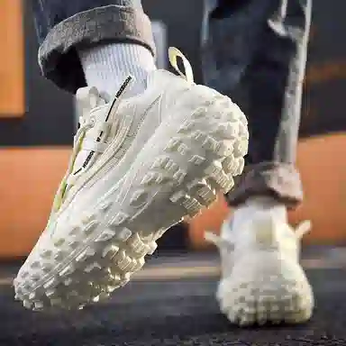 依米奴 牛皮 百搭 休闲 舒适 男款 低帮 潮流 户外  复古 时尚 增高 耐磨 简约 老爹鞋