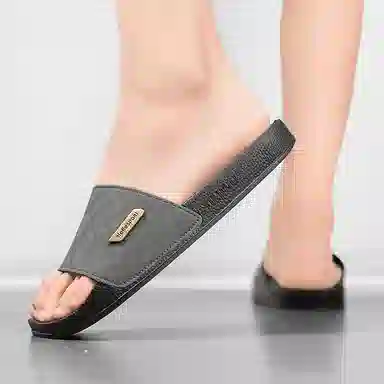 依米奴 高颜值 时尚潮流舒适 低调百搭 日常通勤一字拖鞋 男款