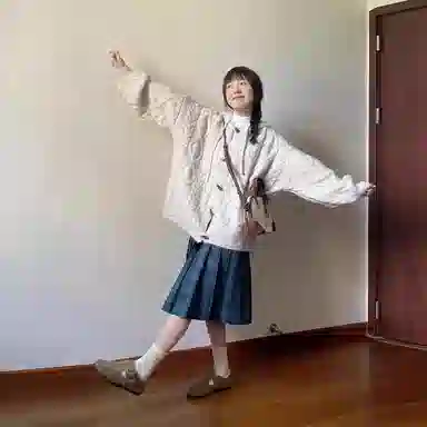 桴生 牛角扣连帽韩系慵懒风软糯宽松针织衫 女款