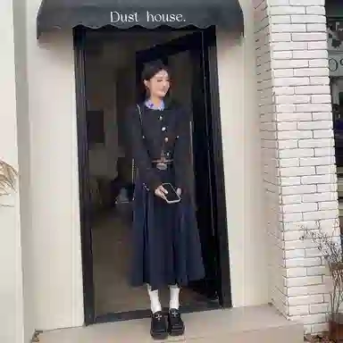 桴生 韩系法式经典融合的秋冬通勤个性短款时尚上衣截短外套 女款