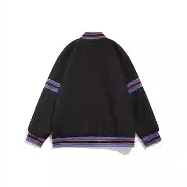 哲源 美式复古嘻哈风棒球服拼接撞色字母印花设计感春秋外套潮牌百搭宽松舒适日常通勤潮流痞帅飞行员休闲夹克 男女同款