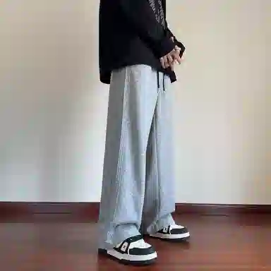 哲源 美式复古高街设计感阔腿裤户外通勤宽松百搭垂感休闲裤 男女同款