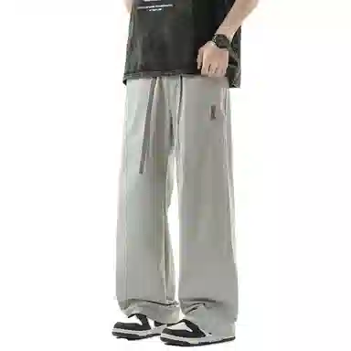 哲源 美式高街简约风宽松垂感时尚通勤直筒休闲裤 男女同款