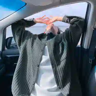 哲源 美式高街学院风秋季复古鱼骨条纹翻领单排扣设计感上衣潮牌百搭宽松舒适慵懒垂感情侣款休闲衬衫 男女同款